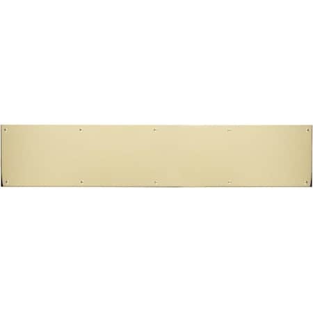Brass Accents 8 in. x 34 in. Kick Plate Polished Brass-Aluminum Magnetic Mount A09-P0834-628MAG